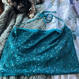 Sequin crop top